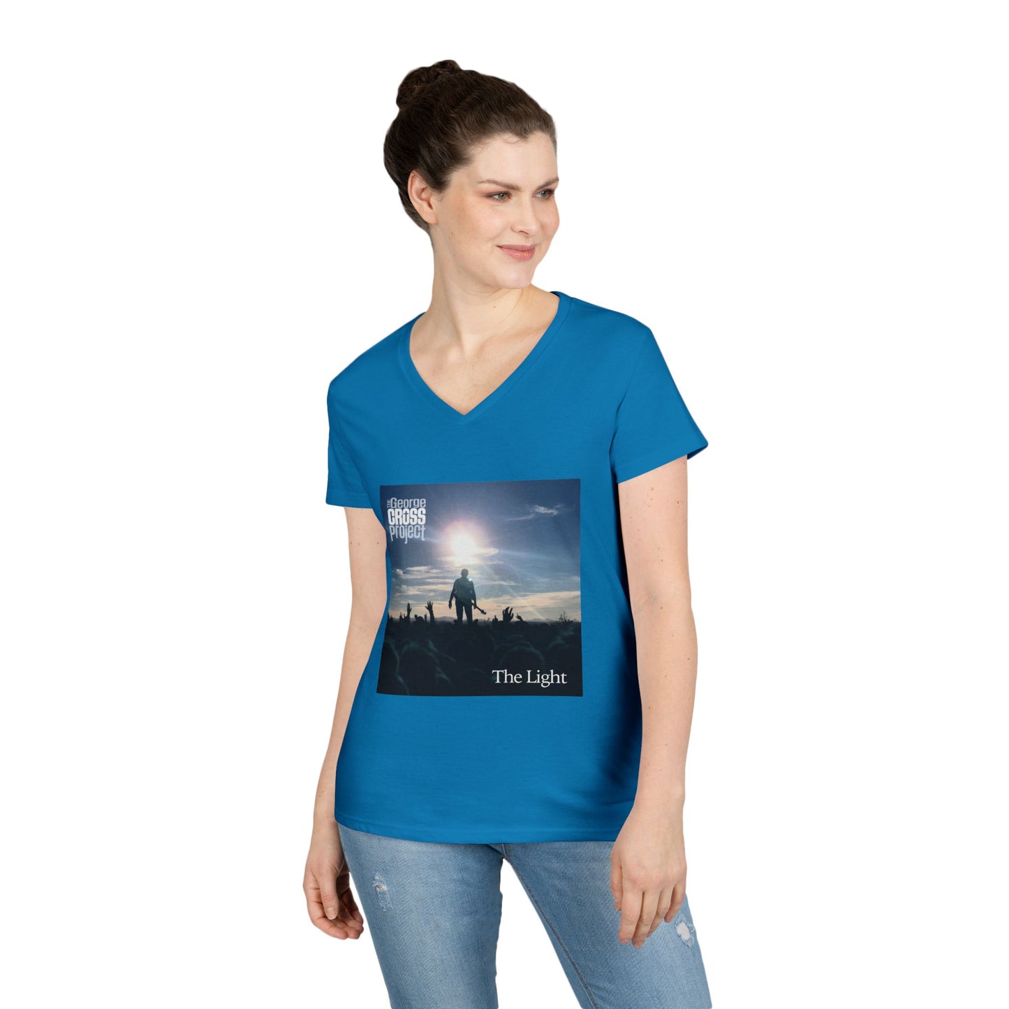 GCP Be The Light Ladies’ V-Neck T-Shirt - Wendy Edition